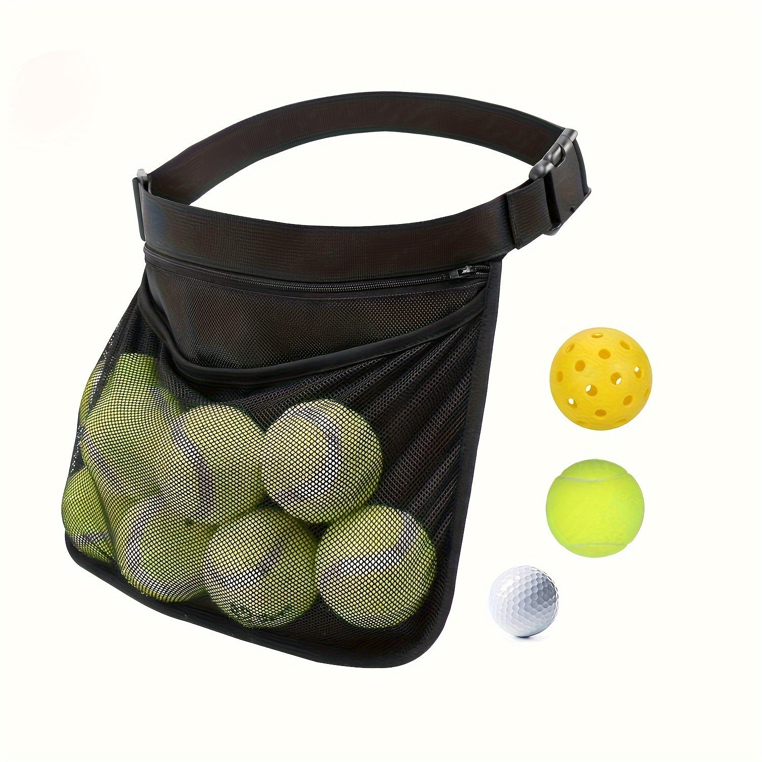 Tennis Storage Bag Pickleball Bag Portable Ball Waist Bag Tennis Pick up Bag