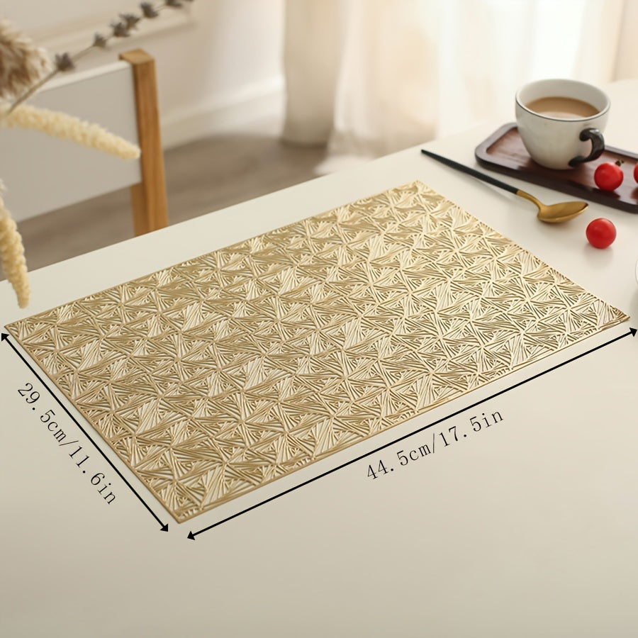 Rectangular Hollow Grid Plastic Placemats - Table Mat Insulation