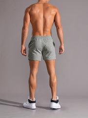 Men's B Graphic Drawstring Shorts for Summer