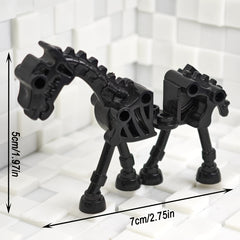 ABS Skeleton Warhorse Building Blocks Military Scene Knight on Horseback