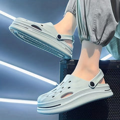Men's Platform Clogs Closed Toe Sandals Soft Sole Walking Shoes