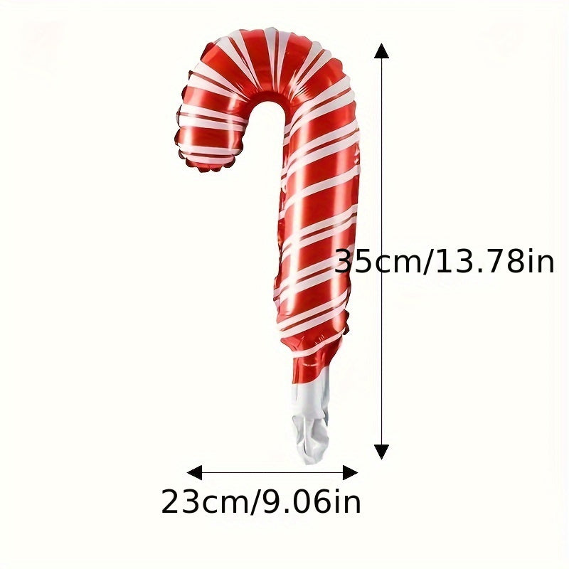 5pcs Crutch Aluminum Film Balloon Christmas Party Decor Supplies