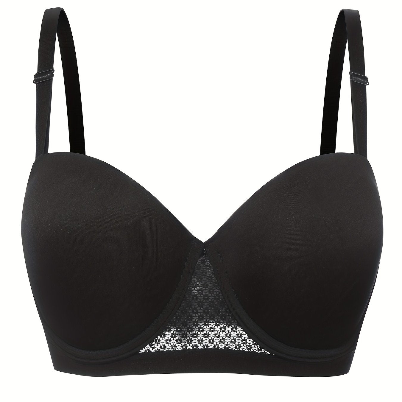 Floral Jacquard Balconette Bra With Removable Straps