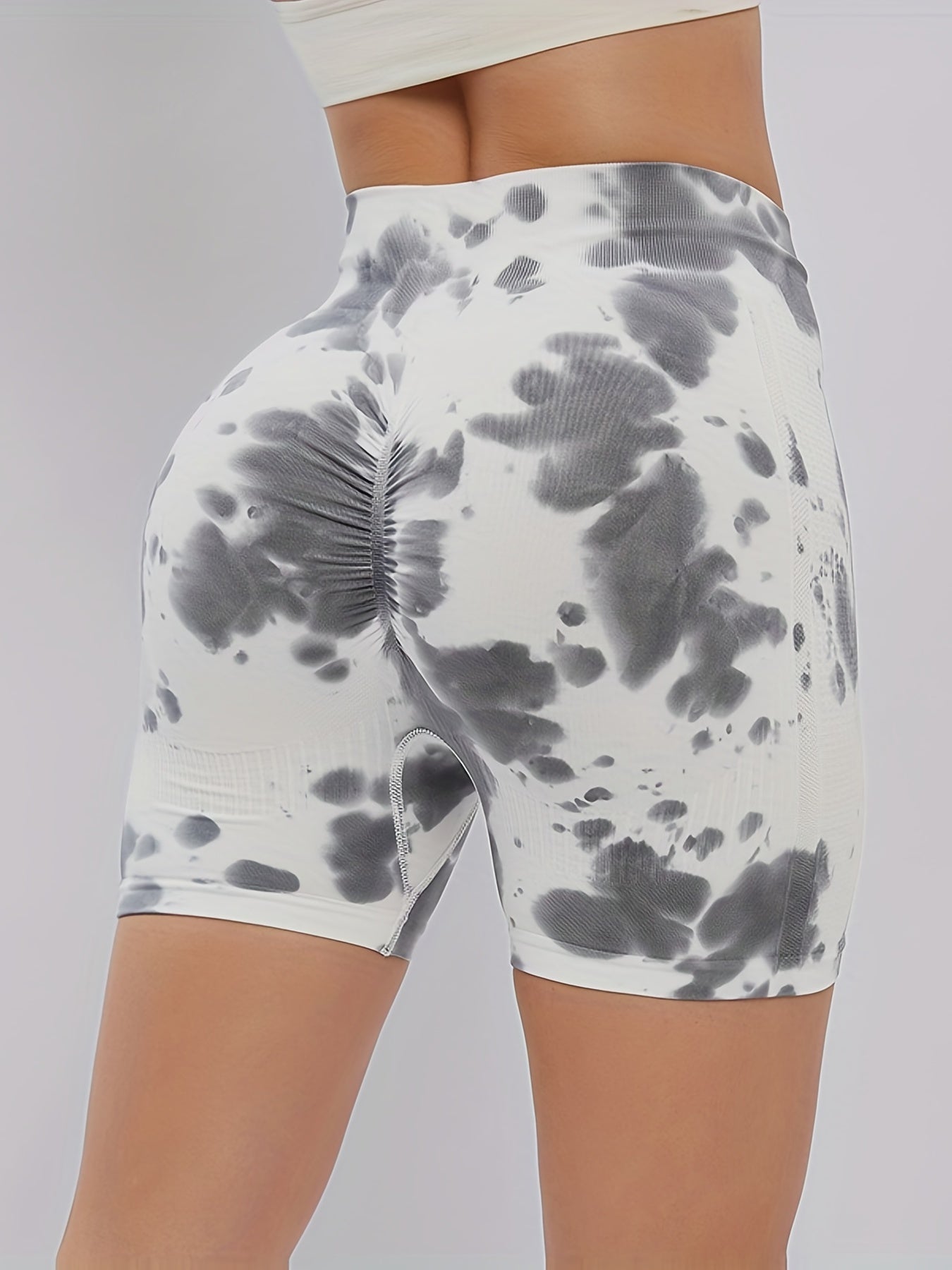 Tie Dye High Waist Sports Shorts for Women