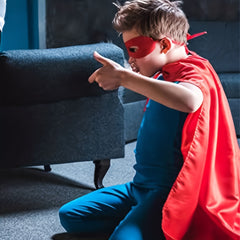 Superhero Capes And Masks For Kids Double Side Costumes Christmas Halloween