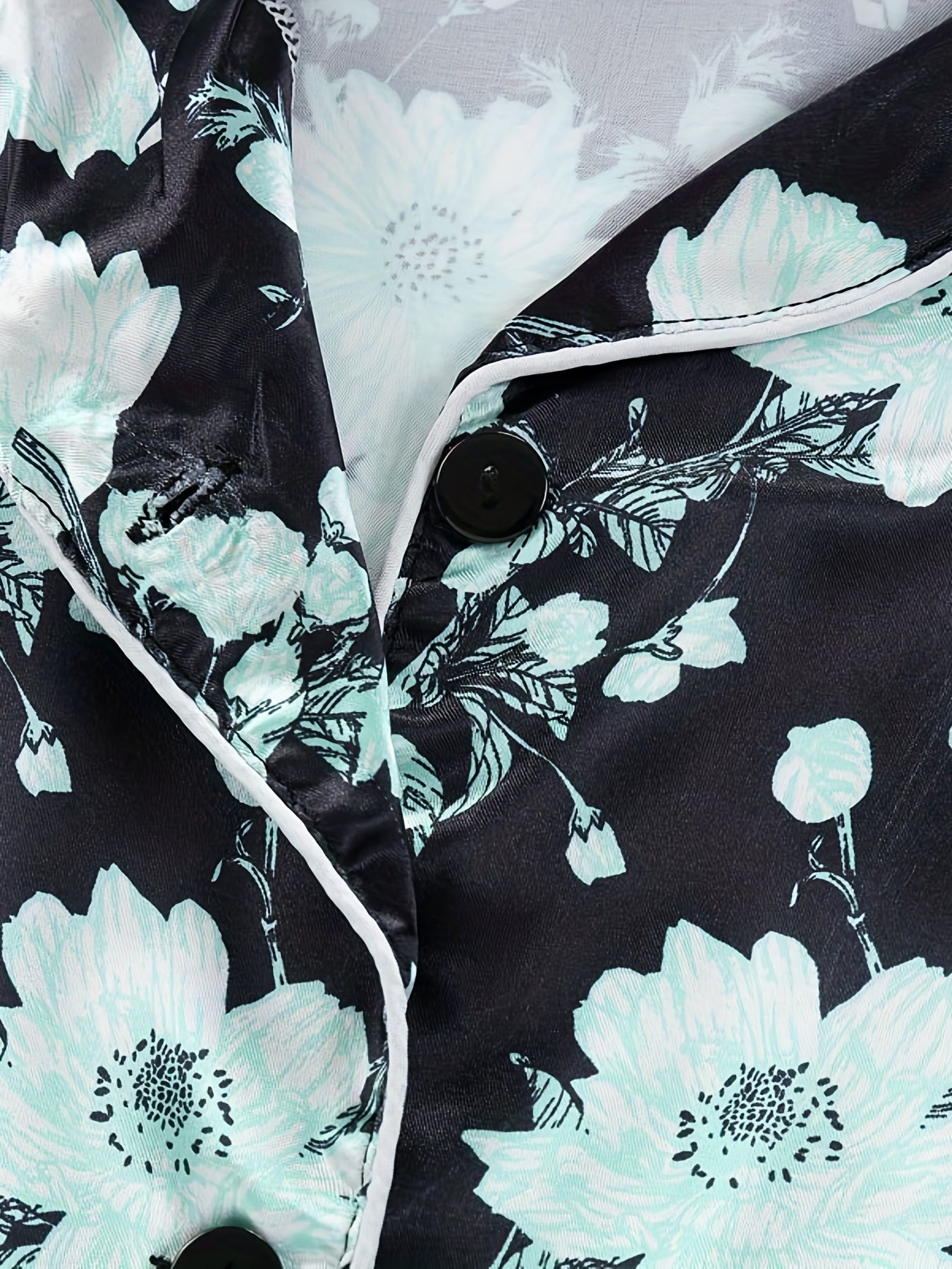 Girls Floral Print Long Sleeve Top & Pants Pajamas Set