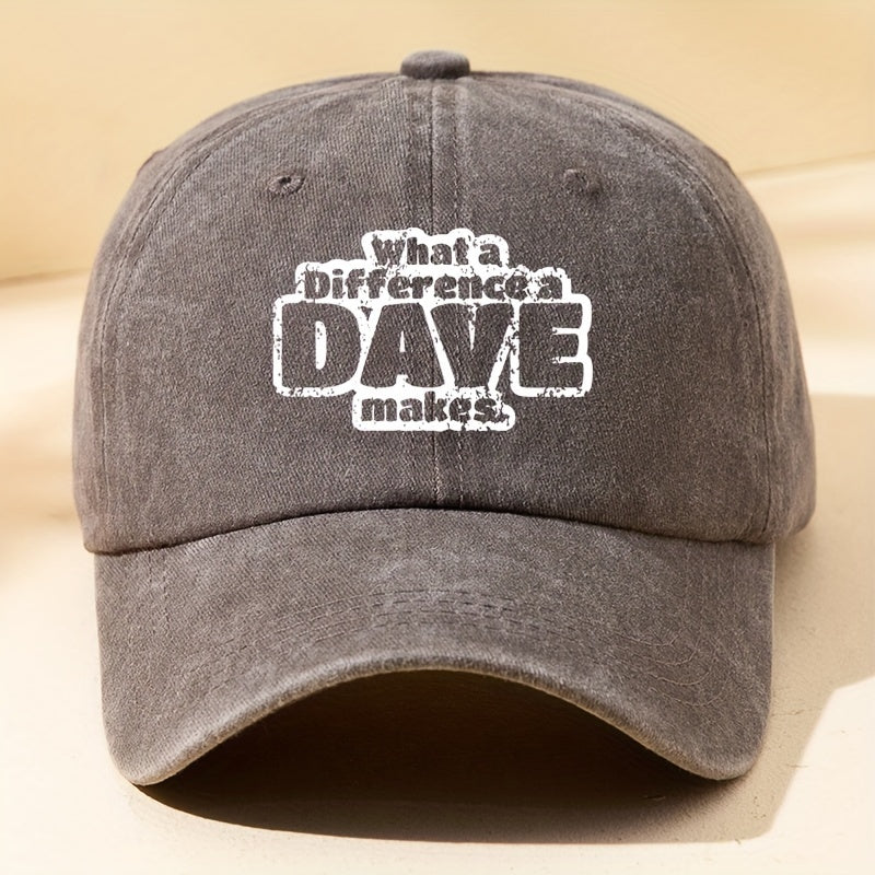 DAVE Letter Print Baseball Cap Sun Hat Trucker Hat