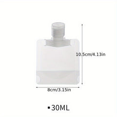 Travel Plastic Refillable Pouches Portable Empty Squeeze Bag