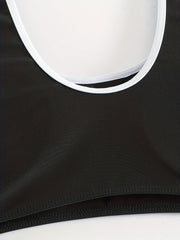Bikini Set Women's Contrasting Padded Tank Bra Swimsuit