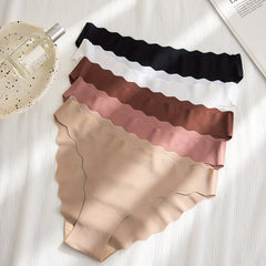 5pcs Seamless Solid Bikini Panties for Women