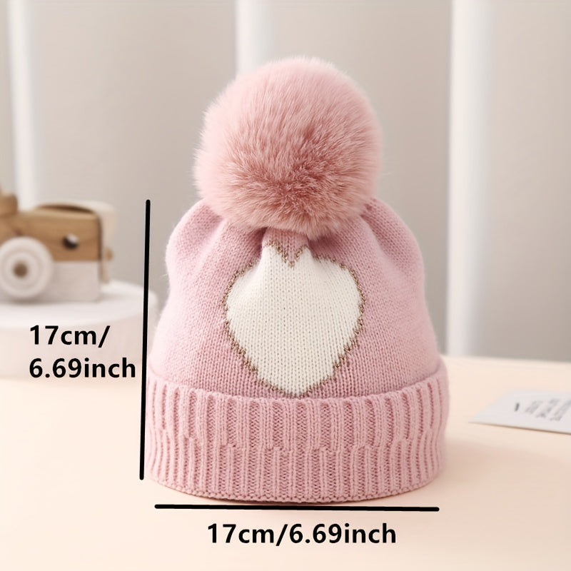 Winter Baby Hat Knitted Warm Woolen Hat For 0-12 Months Baby Boys Girls