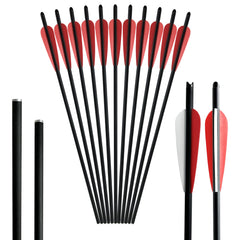 12pcs 20 inch Carbon Fiber Shield Feather Bowfishing Accessory