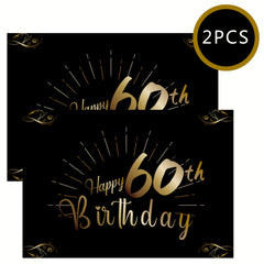 2pcs 60th Birthday Bottle Labels For Champagne & Wine Bottles