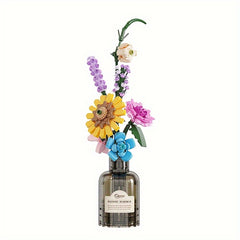 Mini Building Blocks Floral Architecture Set DIY Flowers Adults
