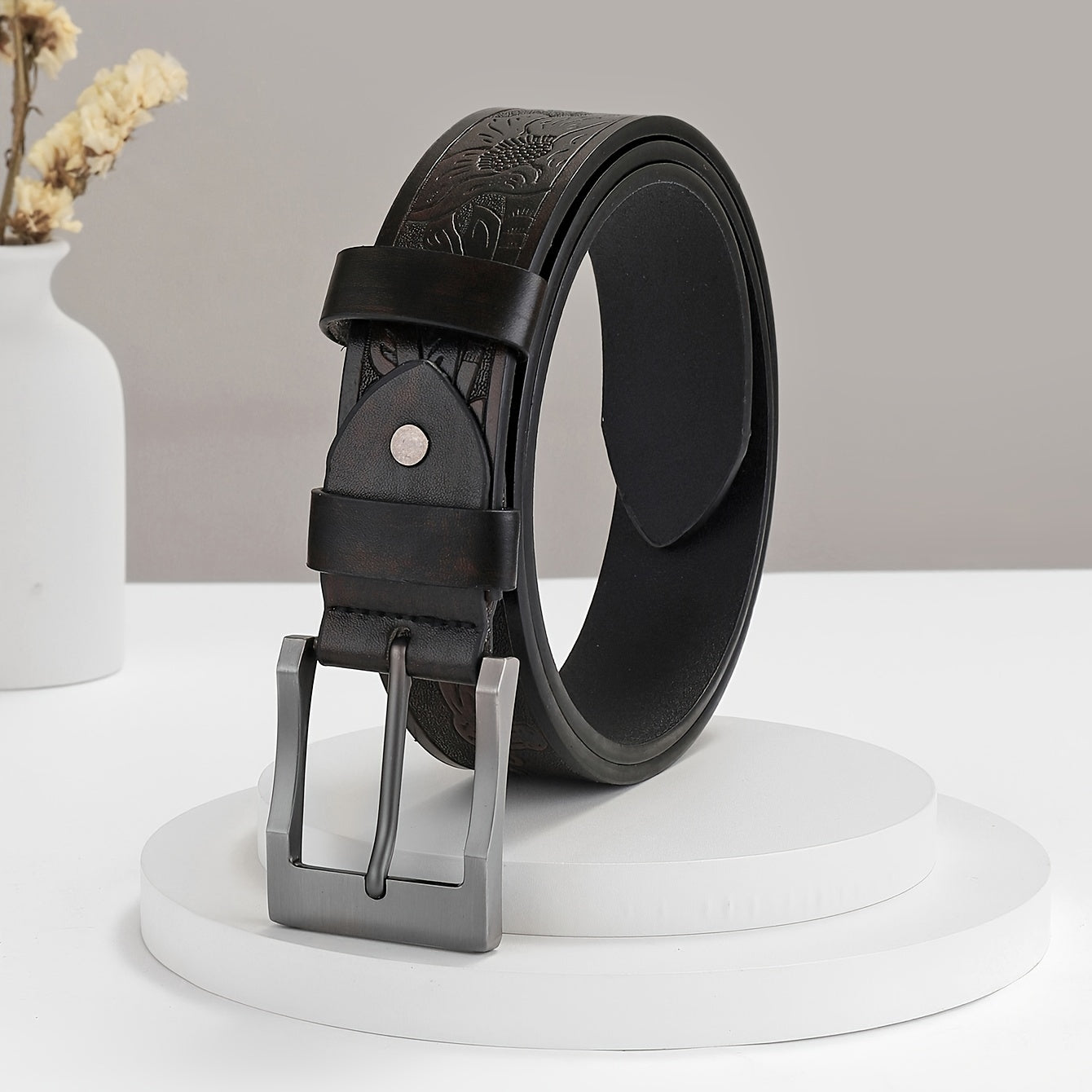 Casual Vintage Business Style Leather Belt