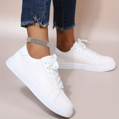Women's Solid Skate Shoes Lightweight Sneaker For School