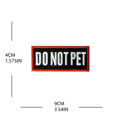 Pet Harness with Embroidered Tape Patches Letter Patch