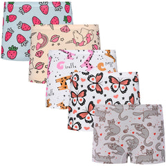 5pc Kids Shorts Briefs with Cartoon Pattern Decoration