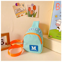 Kids Contrast Chest Bag Boys Messenger Bag Mini Shoulder Bag