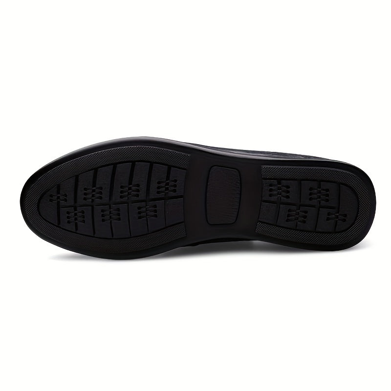 Men's No Tie Slip On Faux Leather Loafers Casual Outdoor Shoes