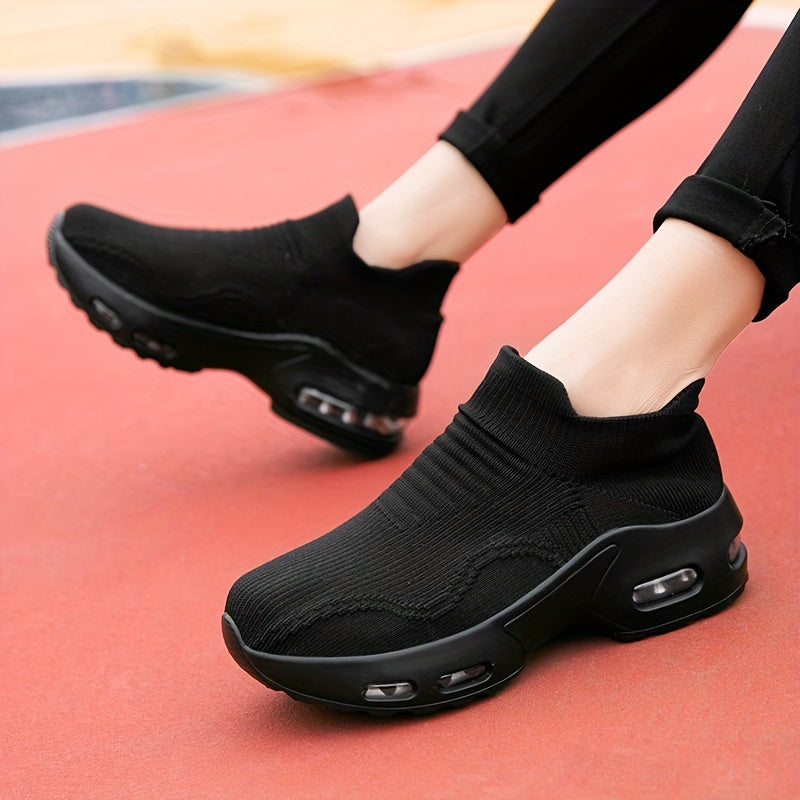 Women's Slip-on Sock Sneakers Air Cushion Casual Running Shoes