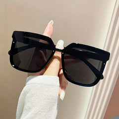 Large Square Jelly Gradient UV400 Sunglasses for Beach Travel