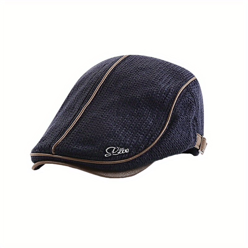 Men's Warm Knitted Beret for Fall and Winter