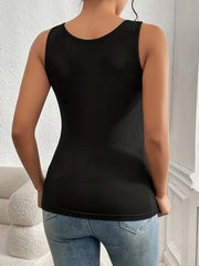 Solid Ribbed Tank Top for Summer Women's Clothing