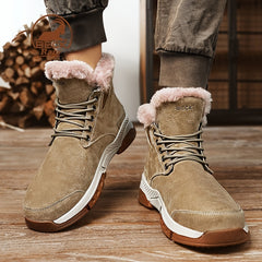 Men's Thermal Snow Boots Windproof Hiking Shoes