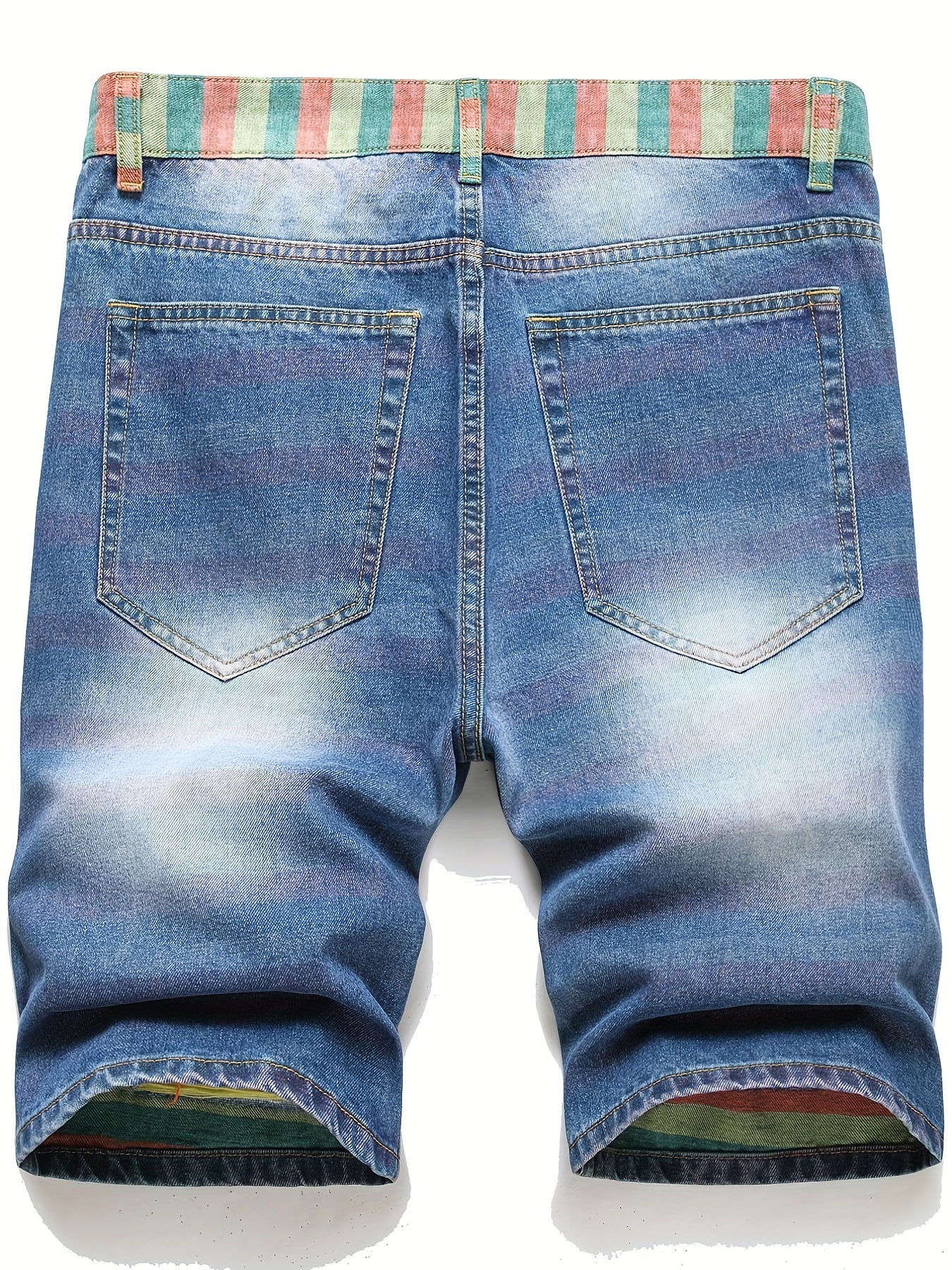 Men's Ripped Denim Shorts Street Style for Summer