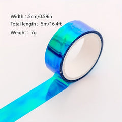 Colorful Waterproof Tape Creative Laser Gradient Tape