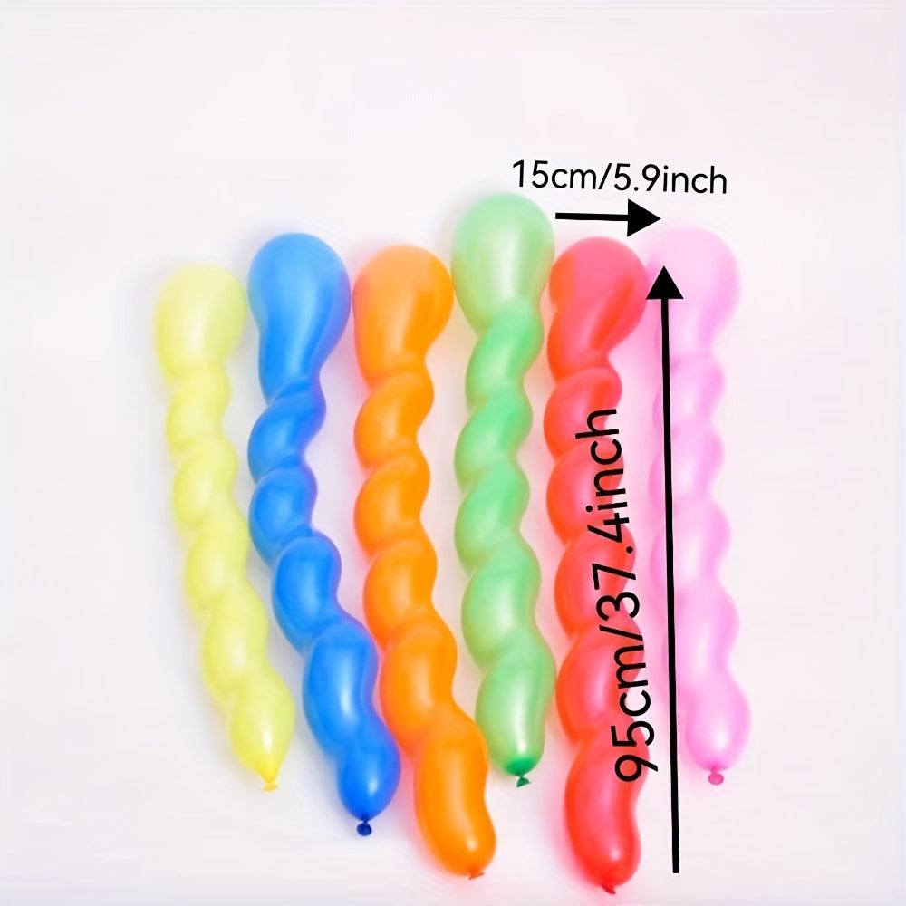 20pcs Twist Balloon Spiral Balloon Party Decor Supplies