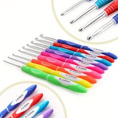 36pcs Crochet Hooks Set Ergonomic Rubber Grips Needles Knitting