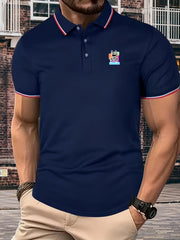 Rabbit Skeleton Pattern Men's Golf Shirt