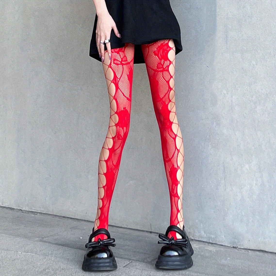 Fishnet Tights High Waist Mesh Pantyhose Women's Stockings