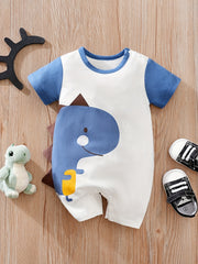 Baby Boy's Cotton Jumpsuit Crocodile Print