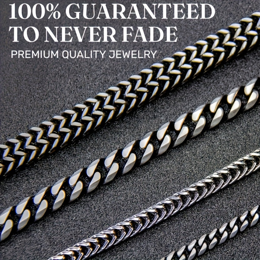 Fashion Cuban Necklace Stainless Steel Pendant Meaningful Gift For Grandson