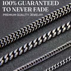 Fashion Cuban Necklace Stainless Steel Pendant Meaningful Gift For Grandson