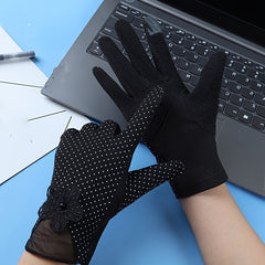 Sunblock Lace Gloves Women's Cycling Thin Touch Screen Gloves