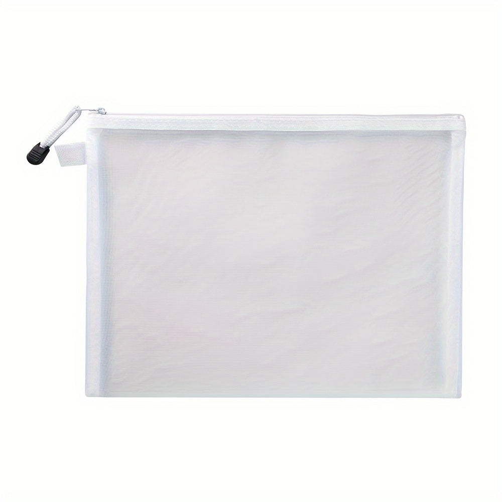10pcs Large A4 Mesh Zipper Pouch File Bags for Classroom Organization