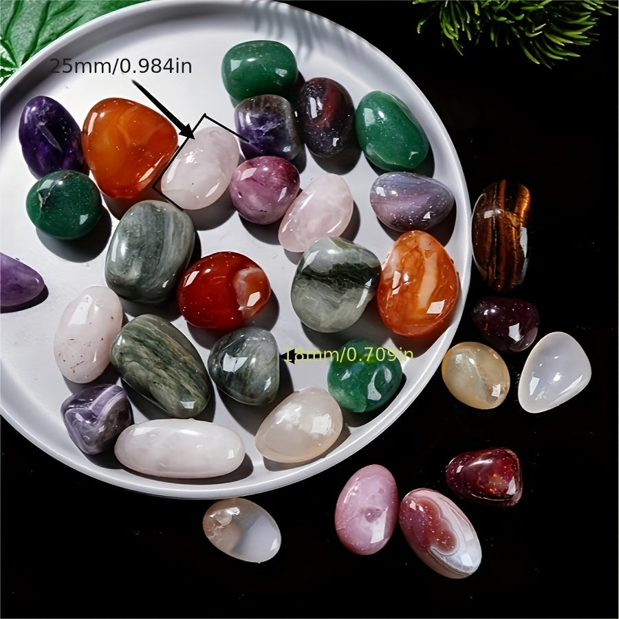 8pcs Raw Agate Crystal Gravel Flowerpot Decoration Stones