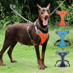 Reflective Breathable Pet Harness Adjustable Soft Oxford Material