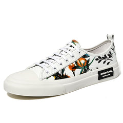 Men's Flower Print Sneakers Lightweight Walking Shoes