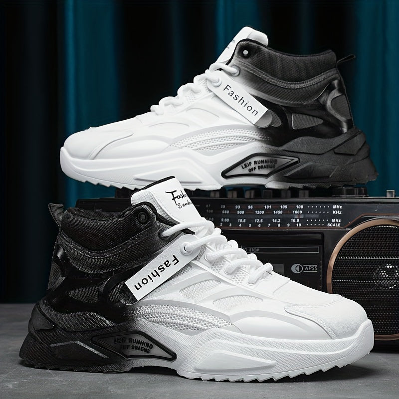 Men's Lace up Gradient Skate Shoes High Top
