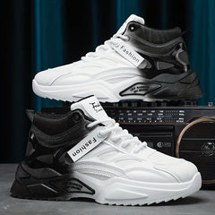 Men's Lace up Gradient Skate Shoes High Top