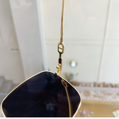 Large Square Frame Gradient Sunglasses Retro Glasses