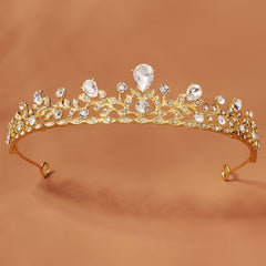 Crystal Princess Tiara for Girls Rose Golden