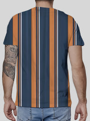 Men's Hawaiian Beaches Stripe T-shirt for Summer