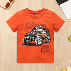 Boys SUV Graphic Tee Top Cotton Short Sleeves