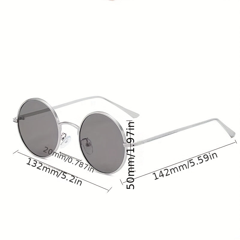 Men's Round Frame Sunglasses UV400 Hip Hop Sunglasses